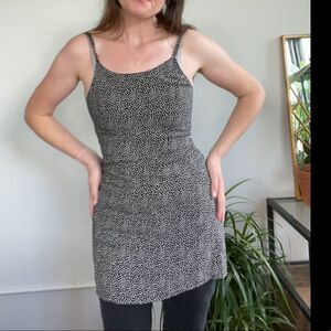 French Connection Black and White Dot Mini Cami Dress Tank 6